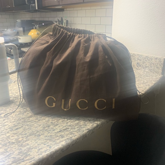 Gucci Soho Chain Zipped Bag Nubuck Burgundy - Picture 15 of 16